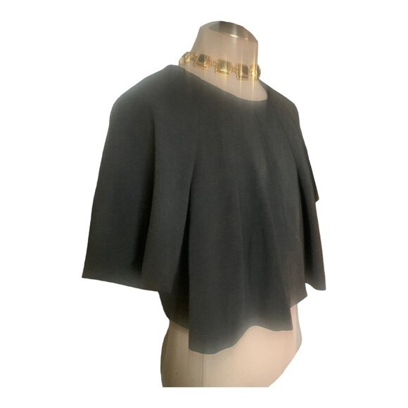 ADRIANNA PAPELL Women's Gray Jacket Only Size 14 NWT Bolero Cape Evening Dressy - Picture 2 of 14